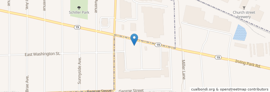 Mapa de ubicacion de Bently's Pancake House en ایالات متحده آمریکا, ایلینوی, Dupage County, Itasca.