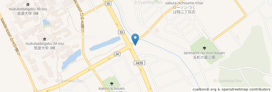 Mapa de ubicacion de うなぎ松乃屋 en 日本, 茨城県, 筑波市.