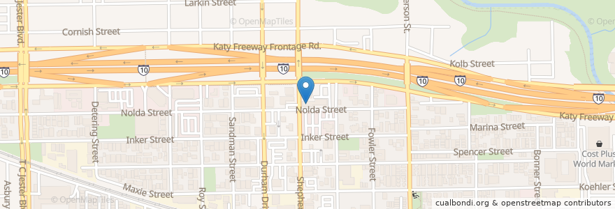 Mapa de ubicacion de Cadillac Bar en 美利坚合众国/美利堅合眾國, 得克萨斯州 / 德克薩斯州 / 德薩斯州, 休斯敦, Harris County.