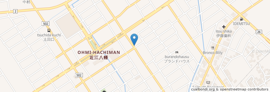 Mapa de ubicacion de eステージ en Japão, 滋賀県, 近江八幡市.