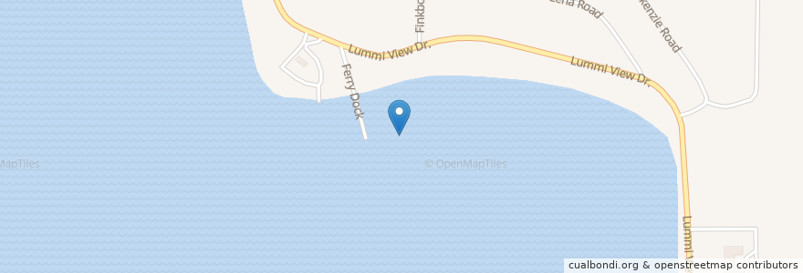 Mapa de ubicacion de Fisherman's Cove Marina en United States, Washington, Whatcom County.