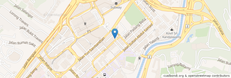 Mapa de ubicacion de Husen Cafe en 马来西亚, 雪兰莪州, 吉隆坡.