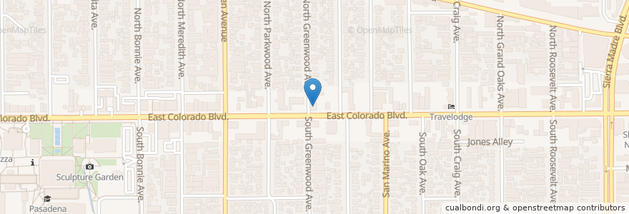 Mapa de ubicacion de Domino's en États-Unis D'Amérique, Californie, Los Angeles County, Pasadena.