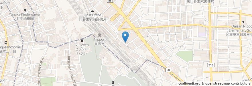 Mapa de ubicacion de 日高屋 en Japan, 東京都, 台東区.