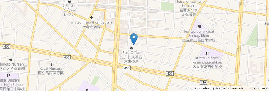 Mapa de ubicacion de 葛西産婦人科 en 日本, 東京都, 江戸川区.
