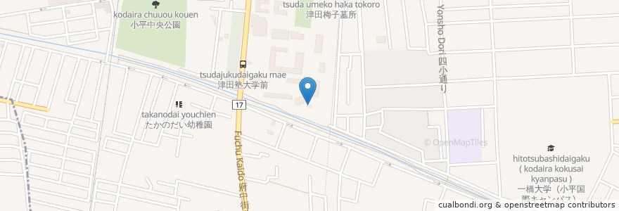 Mapa de ubicacion de 3号館 en Japan, 東京都, 小平市.