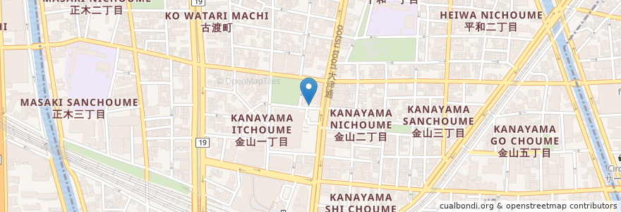 Mapa de ubicacion de 名古屋市音楽プラザ駐車場 en Japon, Préfecture D'Aichi, 名古屋市, 中区.