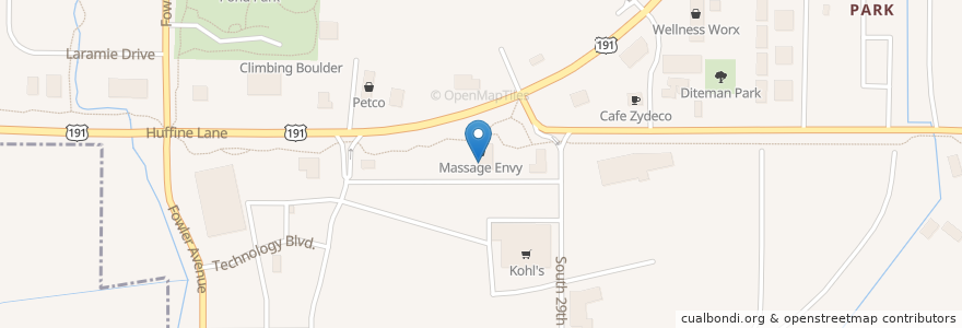 Mapa de ubicacion de Oba! Brazilian Cafe en アメリカ合衆国, モンタナ州, Gallatin County, Bozeman.