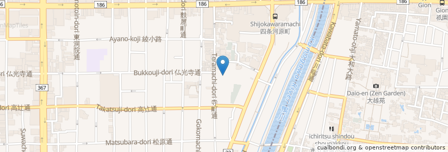 Mapa de ubicacion de 空也寺 en اليابان, 京都府, 京都市, 下京区.