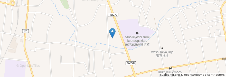 Mapa de ubicacion de カワチ薬品佐野店 en Japon, Préfecture De Tochigi, 佐野市.