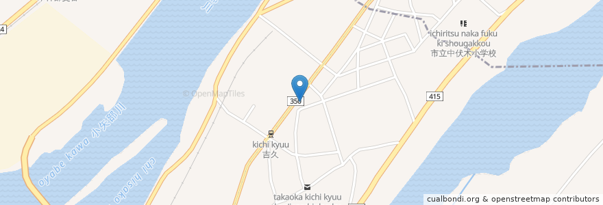 Mapa de ubicacion de 氷見伏木信用金庫 en اليابان, 富山県, 高岡市.
