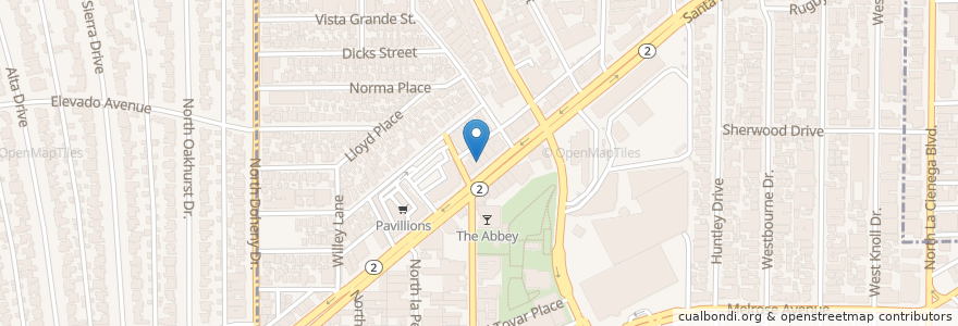 Mapa de ubicacion de Great Earth Pharmacy en United States, California, Los Angeles County, Los Angeles, West Hollywood.