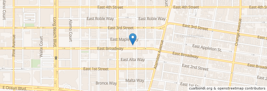 Mapa de ubicacion de Rebel Bite en United States, California, Los Angeles County, Long Beach.