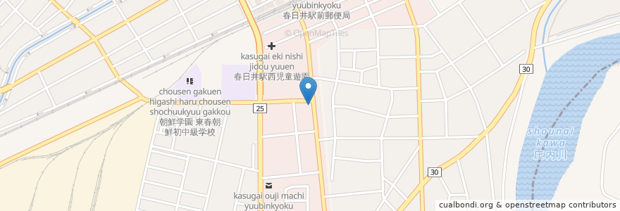 Mapa de ubicacion de ツルハドラッグ en 日本, 愛知県, 春日井市.