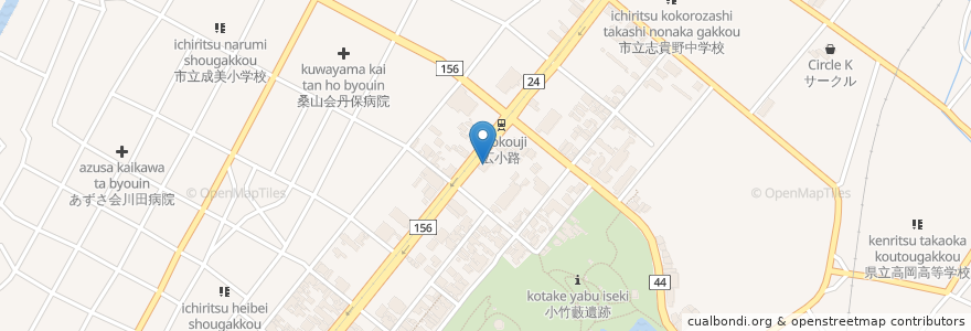 Mapa de ubicacion de マンタニ歯科 en Япония, Тояма, 高岡市.