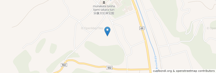 Mapa de ubicacion de 宗像大社高宮祭場 en ژاپن, 福岡県, 宗像市.