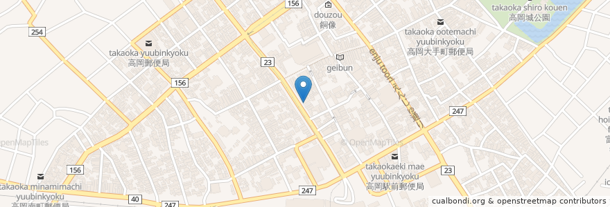 Mapa de ubicacion de 高岡信用金庫 en Jepun, 富山県, 高岡市.