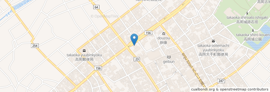 Mapa de ubicacion de 北陸銀行 en Japon, Préfecture De Toyama, 高岡市.