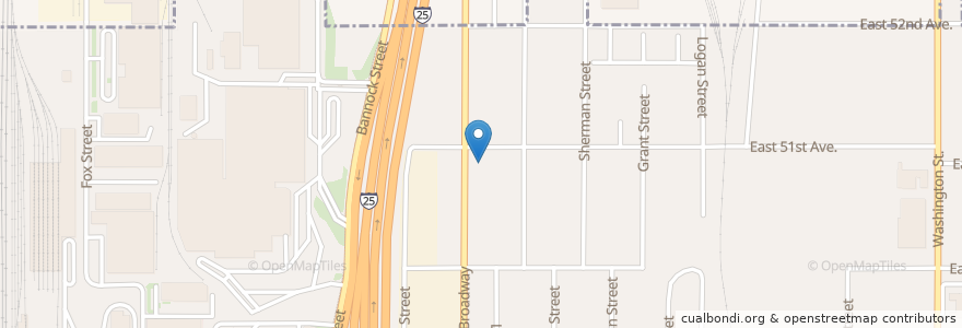 Mapa de ubicacion de Stapleton Recreation Center en Estados Unidos Da América, Colorado, Denver County, Denver.