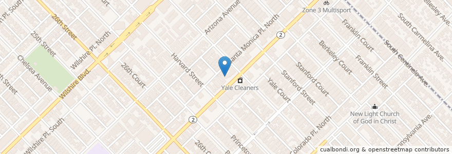 Mapa de ubicacion de Santa Monica Dentistry For Children en 미국, 캘리포니아주, Los Angeles County.