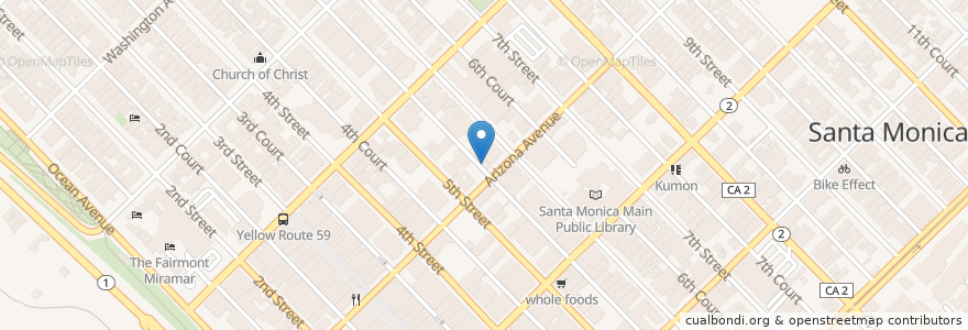 Mapa de ubicacion de Gary Warburton en Estados Unidos Da América, Califórnia, Los Angeles County.