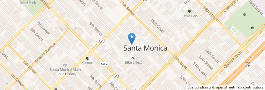 Mapa de ubicacion de Kathy Zahedi D D S en Estados Unidos Da América, Califórnia, Los Angeles County.