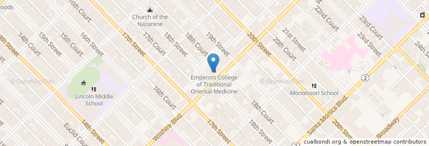 Mapa de ubicacion de Columbia Dental Group en アメリカ合衆国, カリフォルニア州, Los Angeles County.