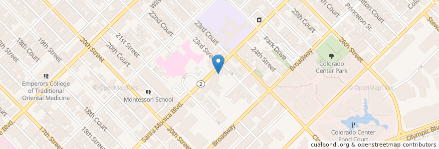 Mapa de ubicacion de Ali Mogharei DDS Inc en الولايات المتّحدة الأمريكيّة, كاليفورنيا, مقاطعة لوس أنجلس.