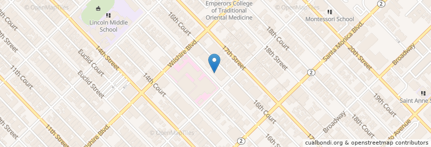 Mapa de ubicacion de Mark I Handelsman D D S Inc en アメリカ合衆国, カリフォルニア州, Los Angeles County.