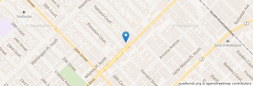 Mapa de ubicacion de Roger H Schuster D D S Inc en Estados Unidos De América, California, Los Angeles County.
