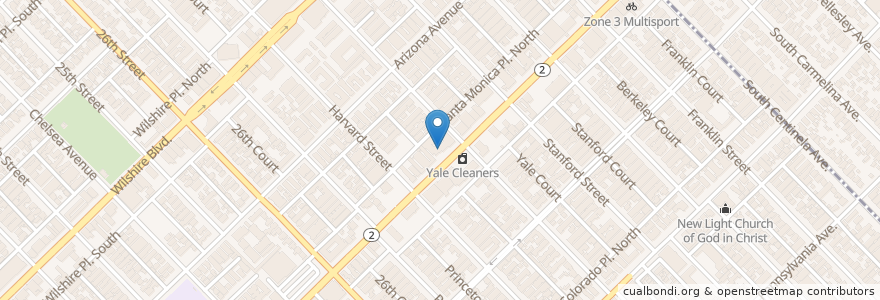 Mapa de ubicacion de Meridien Dental en Stati Uniti D'America, California, Los Angeles County.