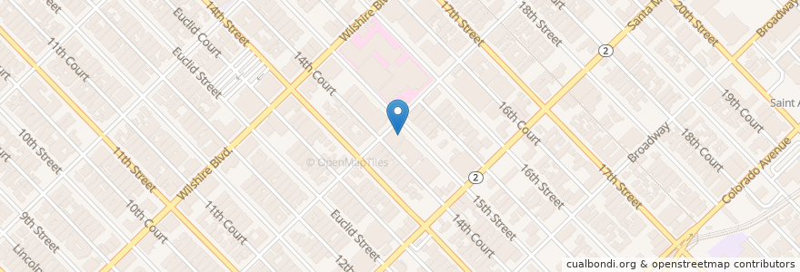 Mapa de ubicacion de Brightleaf Dental en アメリカ合衆国, カリフォルニア州, Los Angeles County.