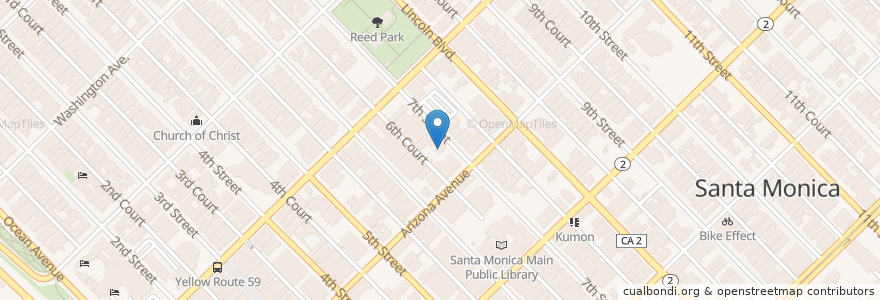 Mapa de ubicacion de Mani & Noushin & Bobak Morshed D D S D M D en 미국, 캘리포니아주, Los Angeles County.
