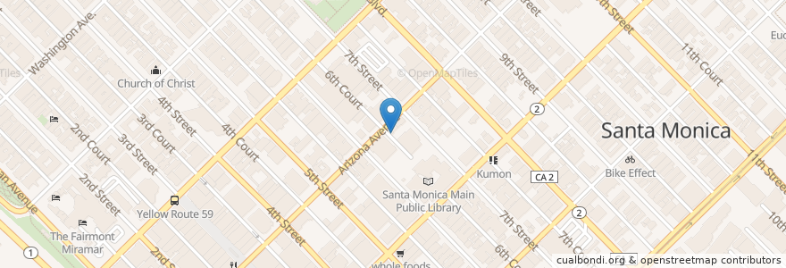 Mapa de ubicacion de Nancy J Yee D D S A Dental Corp en États-Unis D'Amérique, Californie, Los Angeles County.