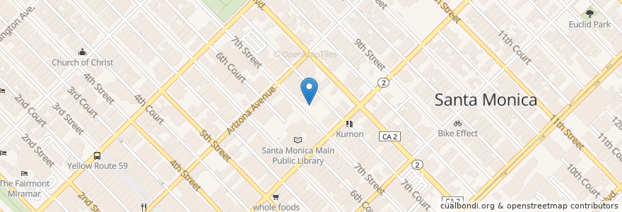 Mapa de ubicacion de Tistaert Dental en 미국, 캘리포니아주, Los Angeles County.