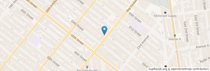 Mapa de ubicacion de Bay Bagels en Vereinigte Staaten Von Amerika, New York, New York, Brooklyn.