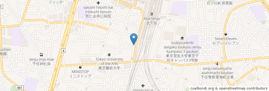 Mapa de ubicacion de スナック蛍 en Japão, Tóquio, 足立区.