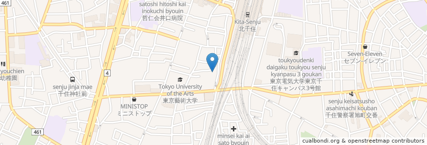 Mapa de ubicacion de ぶらっトリア en اليابان, 東京都, 足立区.