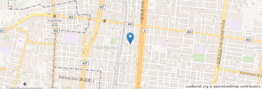 Mapa de ubicacion de 妻有の郷 en 일본, 도쿄도, 다이토구.
