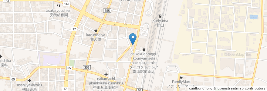 Mapa de ubicacion de USボーカル教室 郡山校 en 日本, 福島県, 郡山市.