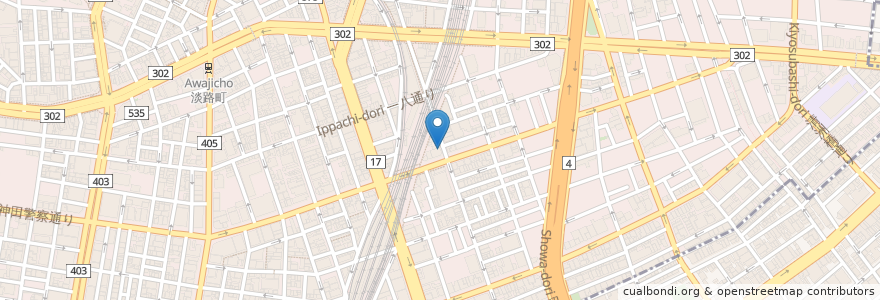 Mapa de ubicacion de カラシビつけ麺 鬼金棒 (神田本店) en Japon, Tokyo, 千代田区.