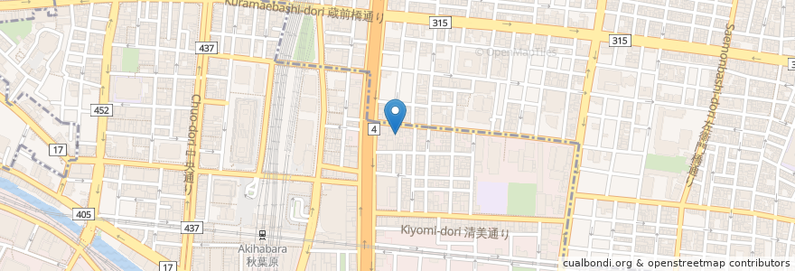 Mapa de ubicacion de 酒蔵駒忠 en 일본, 도쿄도.