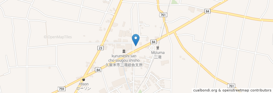 Mapa de ubicacion de うちだ歯科クリニック en 日本, 福冈县, 久留米市.