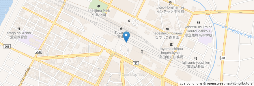 Mapa de ubicacion de 立山そば en 日本, 富山县, 富山市.
