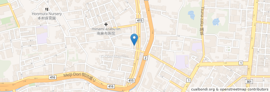 Mapa de ubicacion de らーめん花の華 en 日本, 东京都/東京都, 港區.