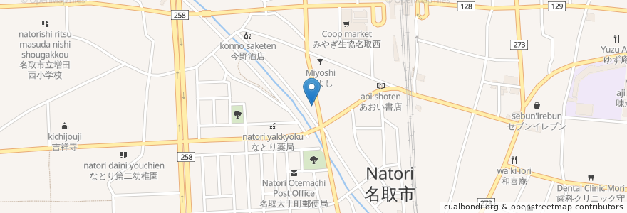 Mapa de ubicacion de 玉喜ラーメン en Giappone, 宮城県, 名取市.