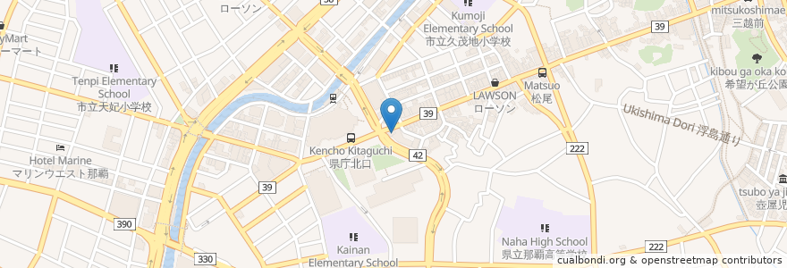 Mapa de ubicacion de A&W国際通り松尾店 en Japan, 沖縄県, 那覇市.