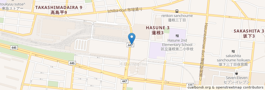 Mapa de ubicacion de バーミヤン en اليابان, 東京都, 板橋区.