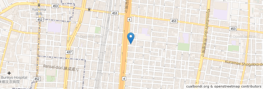 Mapa de ubicacion de 双葉薬局 en 日本, 东京都/東京都, 台東区.