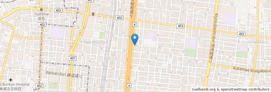 Mapa de ubicacion de 鍛冶屋文蔵 en Japón, Tokio, Taito.